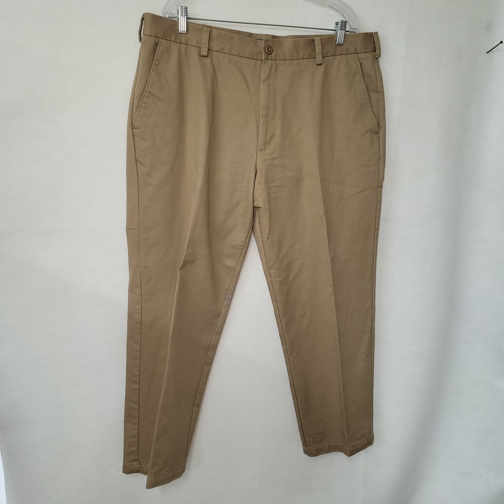 Izod Pants Men 40x30 (Actual 40x29) Khaki Chino Straight‎ Leg Golf Preppy Office